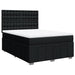 Pat box spring cu saltea, negru, 160x200 cm, textil - WALTI WALTI