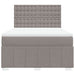 Pat box spring cu saltea, gri taupe, 160x200 cm material textil - WALTI WALTI