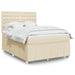 Pat box spring cu saltea, crem, 160x200 cm, material textil - WALTI WALTI