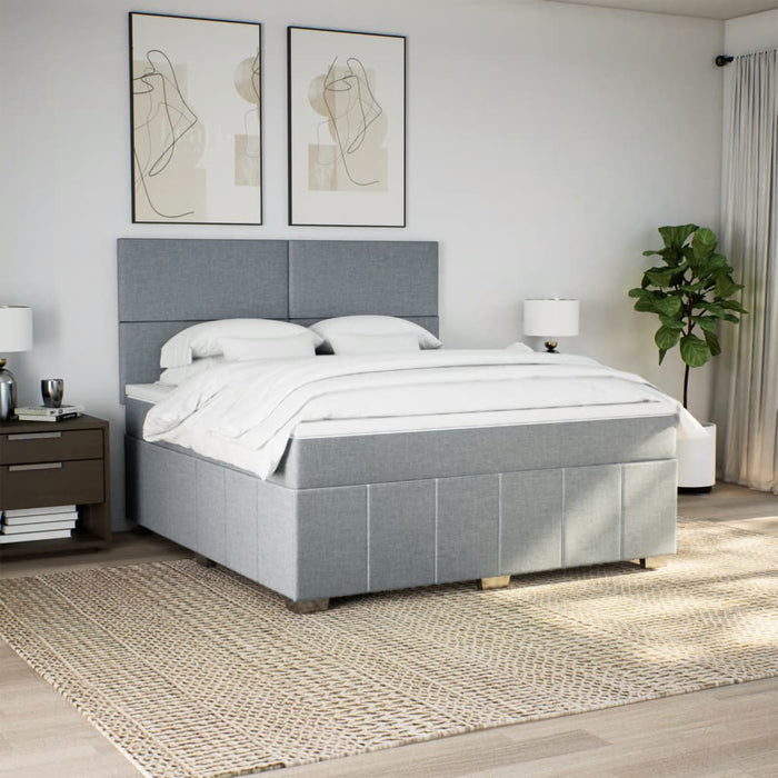 Pat continental, gri deschis, 180x200 cm, material textil - WALTI WALTI