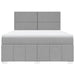 Pat continental, gri deschis, 180x200 cm, material textil - WALTI WALTI