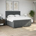 Pat box spring cu saltea, gri închis, 180x200 cm, textil - WALTI WALTI