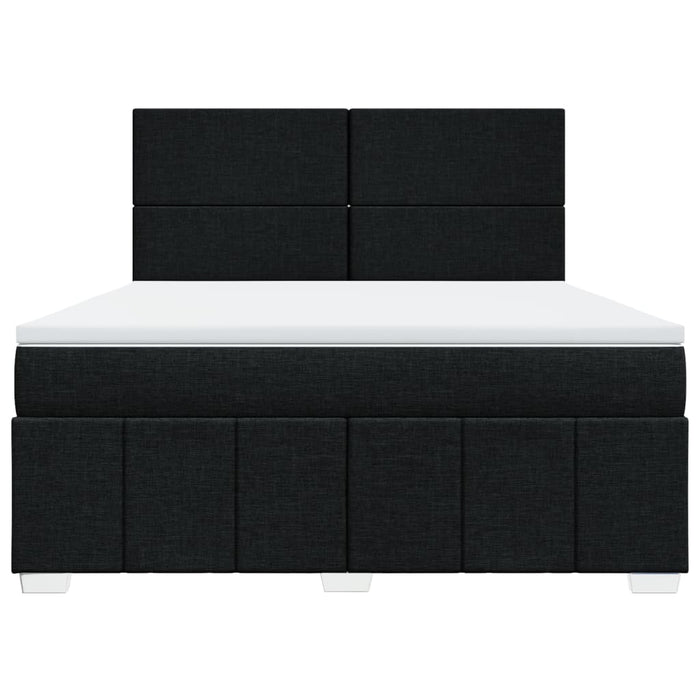Pat box spring cu saltea, negru, 180x200 cm, catifea - WALTI WALTI