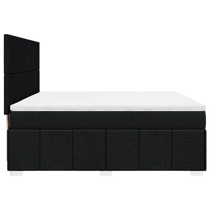 Pat box spring cu saltea, negru, 180x200 cm, catifea - WALTI WALTI