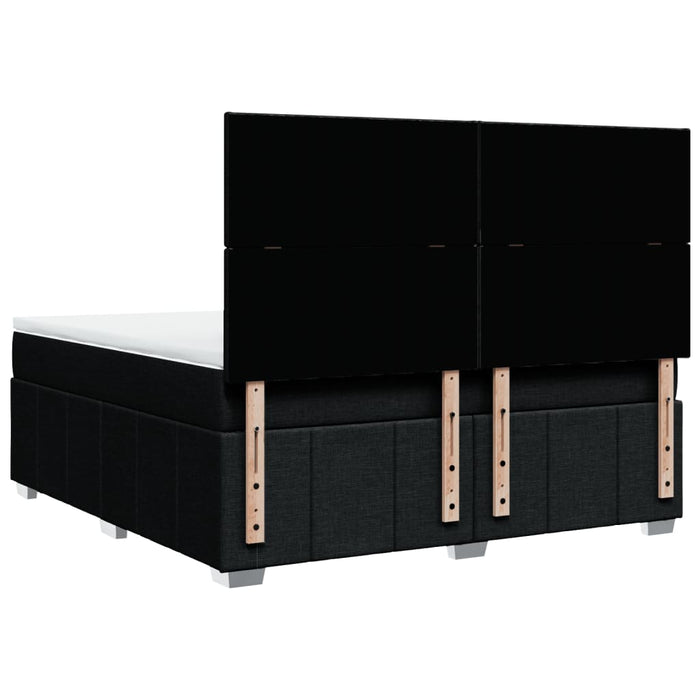 Pat box spring cu saltea, negru, 180x200 cm, catifea - WALTI WALTI