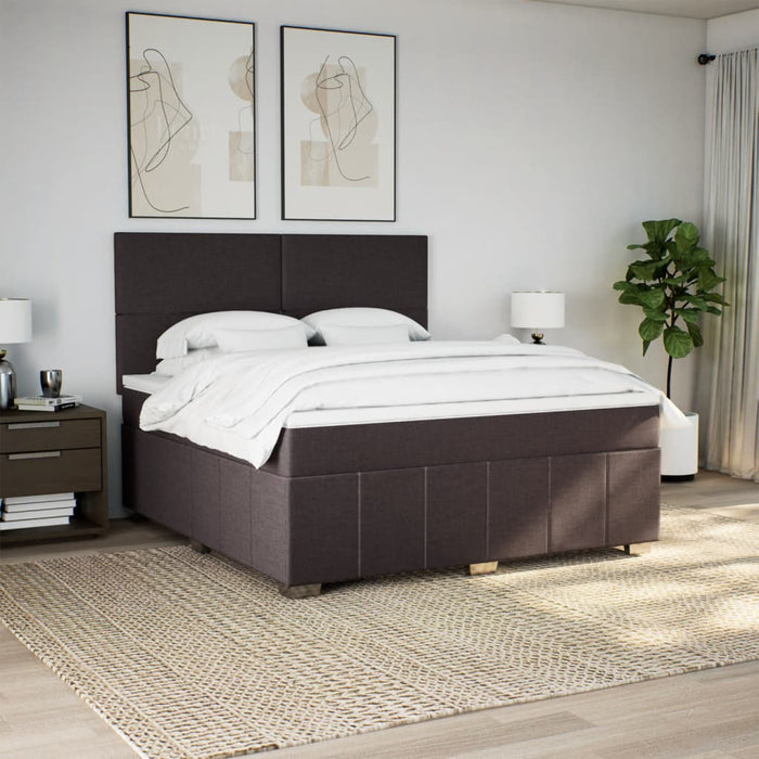 Pat continental cu saltea maro închis 180x200cm material textil WALTI