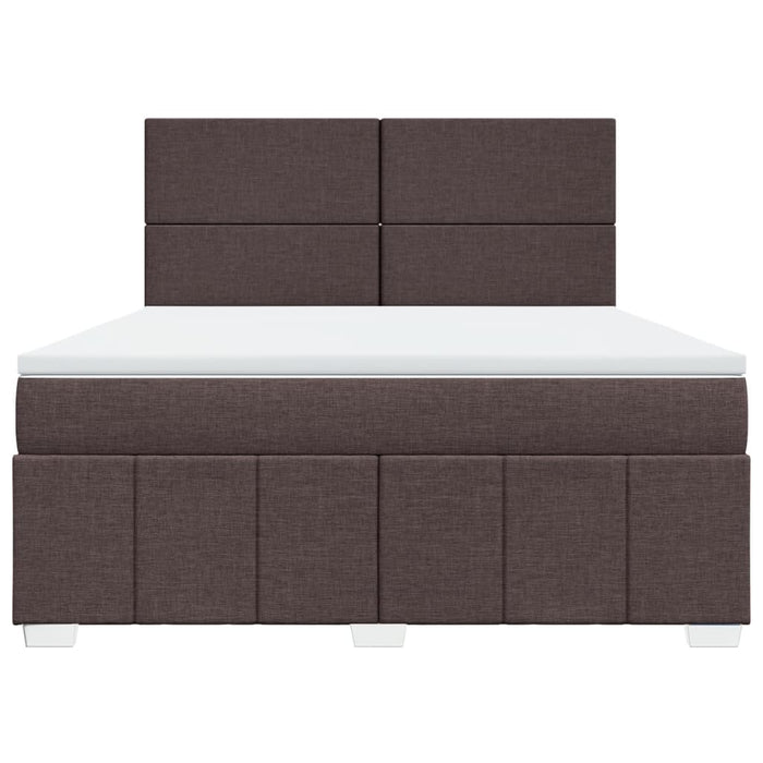 Pat continental cu saltea maro închis 180x200cm material textil WALTI
