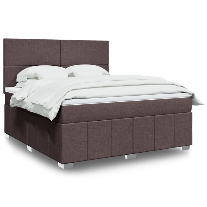 Pat continental cu saltea maro închis 180x200cm material textil WALTI