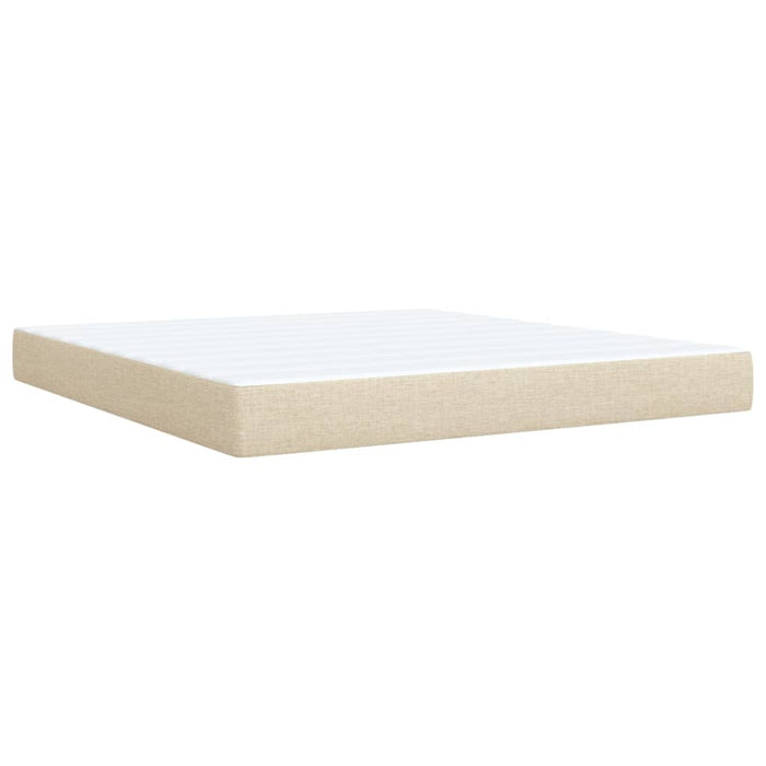 Pat continental cu saltea, crem, 180x200 cm, textil WALTI