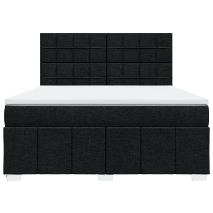 Pat box spring cu saltea, negru, 180x200 cm, catifea - WALTI WALTI