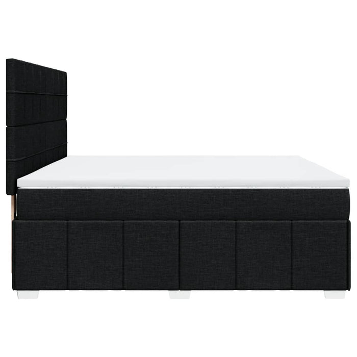 Pat box spring cu saltea, negru, 180x200 cm, catifea - WALTI WALTI