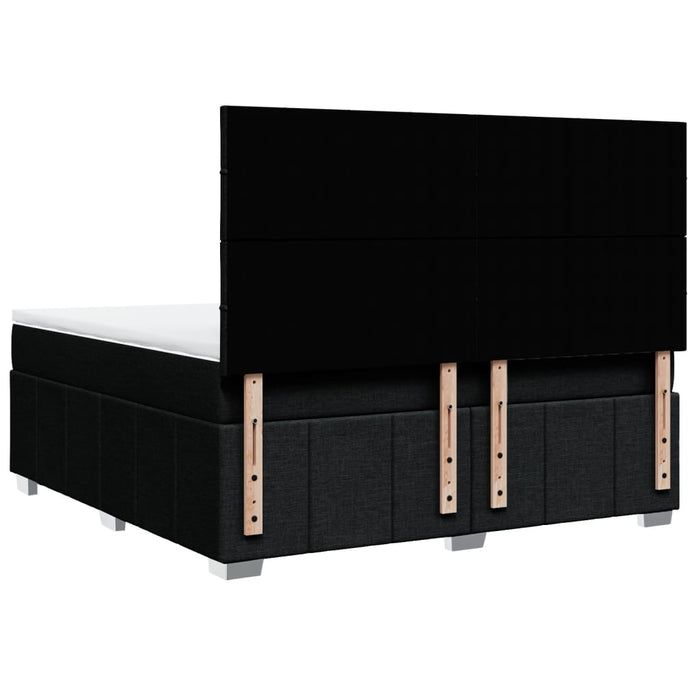 Pat box spring cu saltea, negru, 180x200 cm, catifea - WALTI WALTI