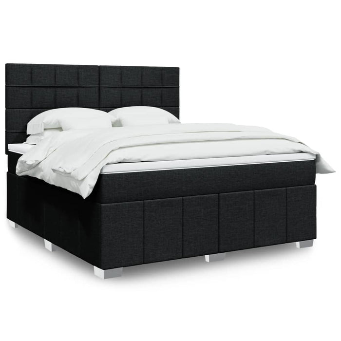 Pat box spring cu saltea, negru, 180x200 cm, catifea - WALTI WALTI