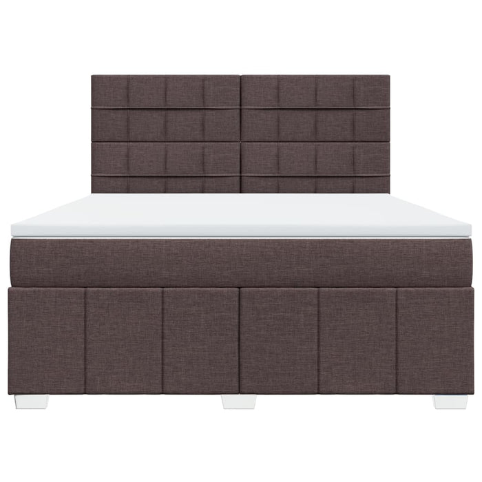 Pat continental cu saltea maro închis 180x200cm material textil - WALTI WALTI