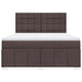 Pat continental cu saltea maro închis 180x200cm material textil - WALTI WALTI