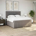 Pat continental cu saltea, gri taupe, 180x200 cm, textil - WALTI WALTI
