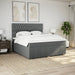 Pat box spring cu saltea, gri închis, 180x200 cm, textil - WALTI WALTI