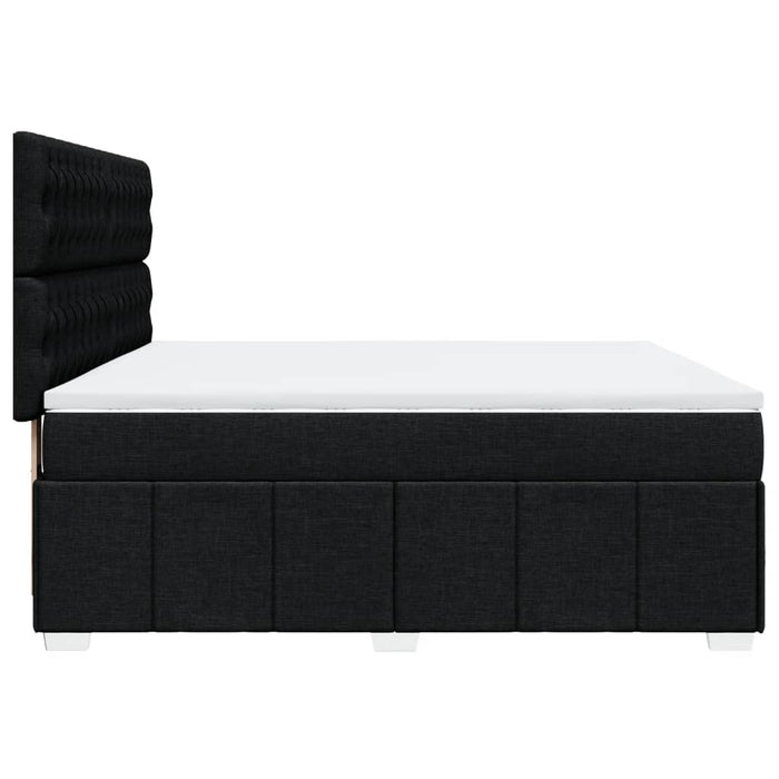 Pat box spring cu saltea, negru, 180x200 cm, catifea - WALTI WALTI