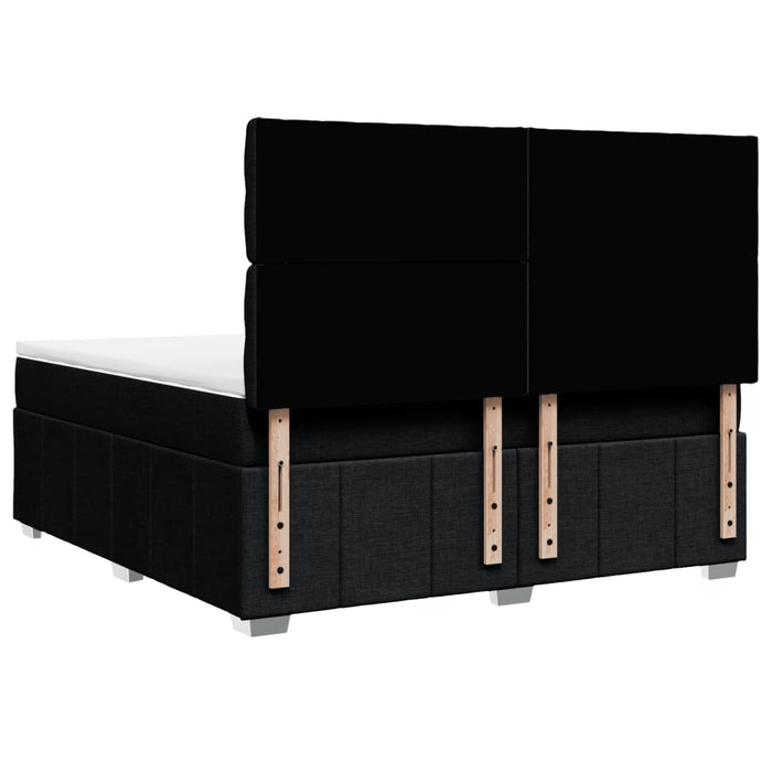 Pat box spring cu saltea, negru, 180x200 cm, catifea - WALTI WALTI