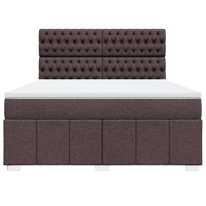 Pat continental cu saltea maro închis 180x200cm material textil - WALTI WALTI