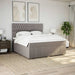 Pat continental cu saltea, gri taupe, 180x200 cm, textil - WALTI WALTI