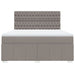 Pat continental cu saltea, gri taupe, 180x200 cm, textil - WALTI WALTI