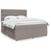 Pat continental cu saltea, gri taupe, 180x200 cm, textil - WALTI WALTI