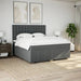 Pat box spring cu saltea, gri închis, 180x200 cm, textil - WALTI WALTI