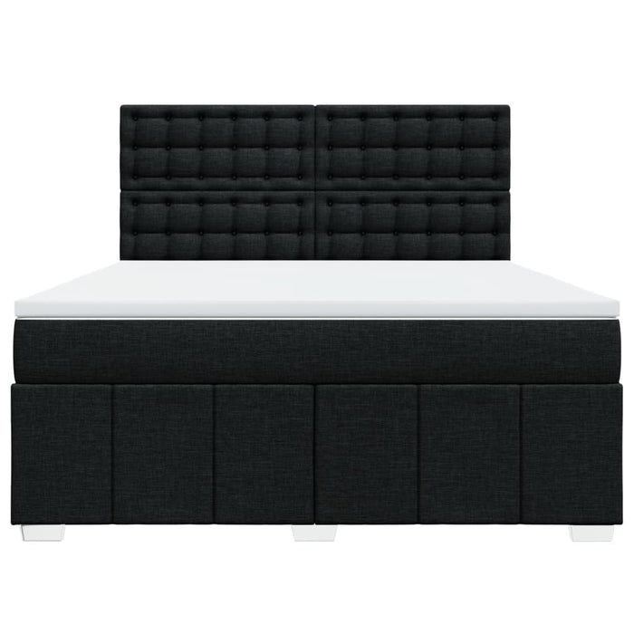 Pat box spring cu saltea, negru, 180x200 cm, catifea - WALTI WALTI