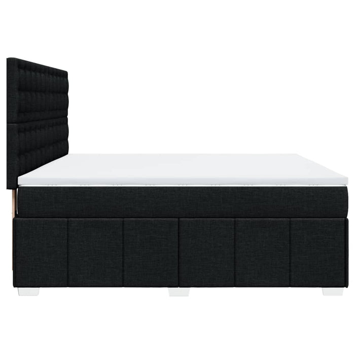 Pat box spring cu saltea, negru, 180x200 cm, catifea - WALTI WALTI