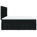 Pat box spring cu saltea, negru, 180x200 cm, catifea - WALTI WALTI