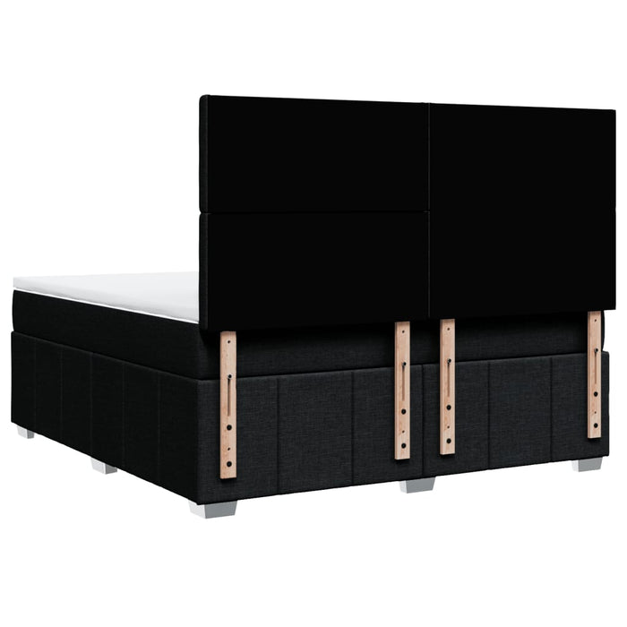 Pat box spring cu saltea, negru, 180x200 cm, catifea - WALTI WALTI