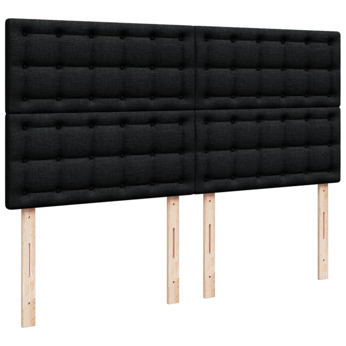 Pat box spring cu saltea, negru, 180x200 cm, catifea - WALTI WALTI