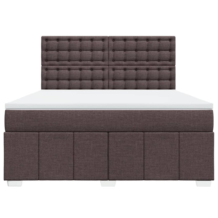 Pat continental cu saltea maro închis 180x200cm material textil - WALTI WALTI