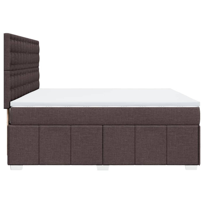 Pat continental cu saltea maro închis 180x200cm material textil - WALTI WALTI