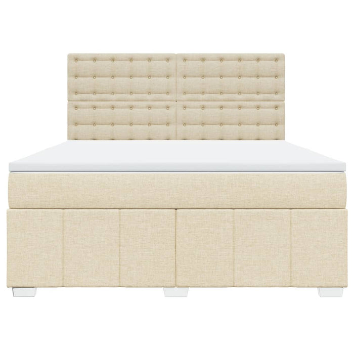 Pat continental cu saltea, crem, 180x200 cm, textil - WALTI WALTI