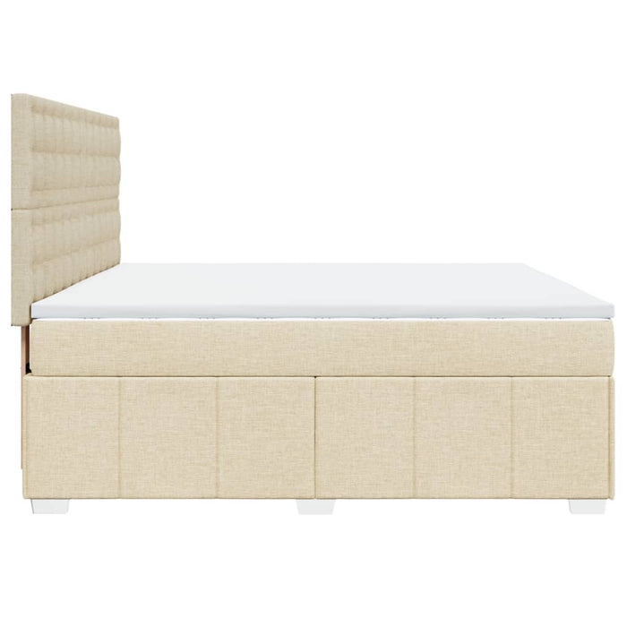 Pat continental cu saltea, crem, 180x200 cm, textil - WALTI WALTI