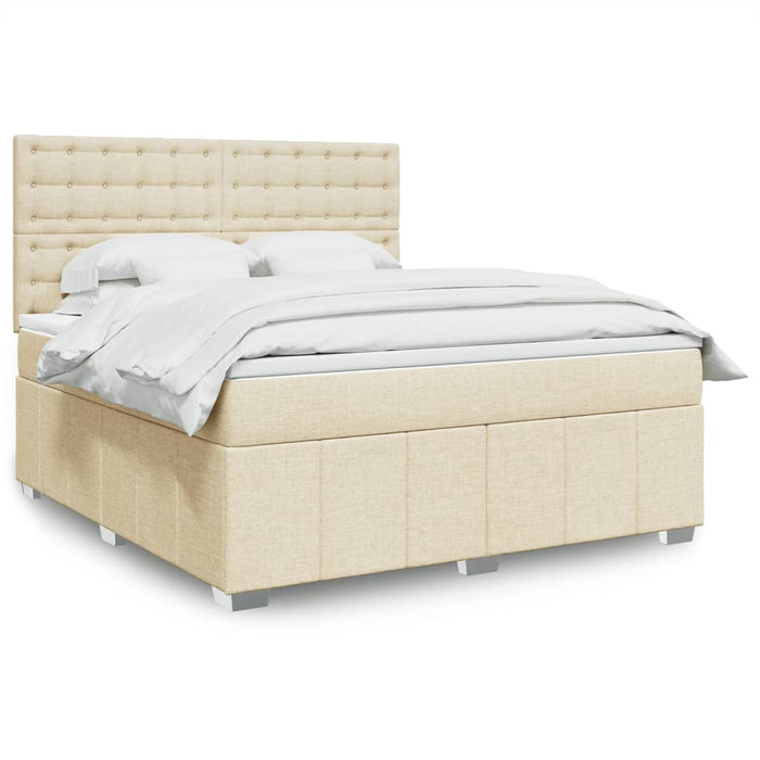 Pat continental cu saltea, crem, 180x200 cm, textil - WALTI WALTI