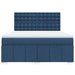 Pat box spring cu saltea, albastru, 180x200 cm, material textil - WALTI WALTI
