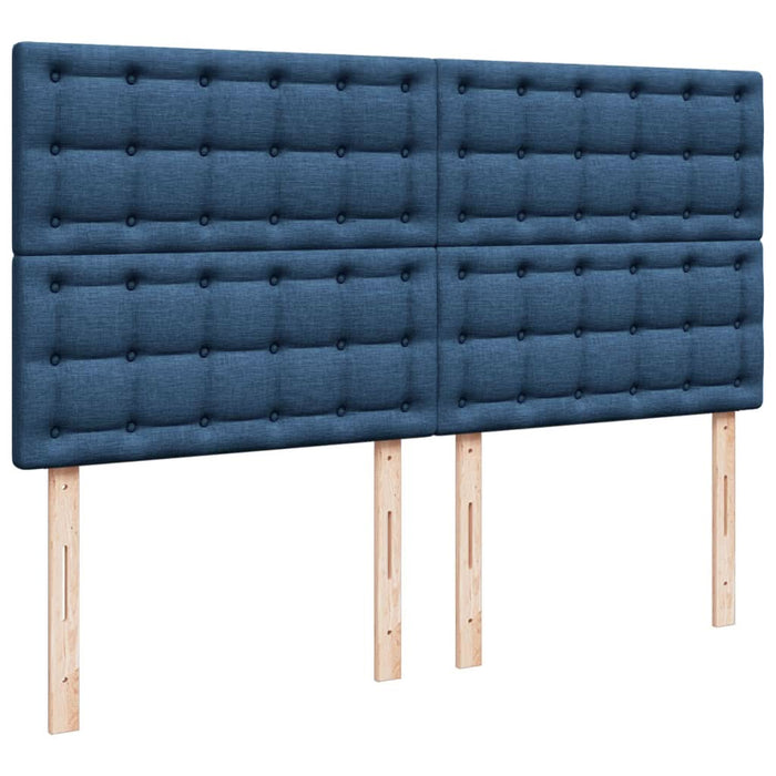 Pat box spring cu saltea, albastru, 180x200 cm, material textil - WALTI WALTI