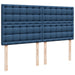 Pat box spring cu saltea, albastru, 180x200 cm, material textil - WALTI WALTI