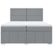 Pat box spring cu saltea, gri deschis, 200x200 cm, textil - WALTI WALTI