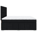 Pat box spring cu saltea, negru, 200x200 cm, textil - WALTI WALTI