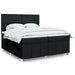 Pat box spring cu saltea, negru, 200x200 cm, textil - WALTI WALTI