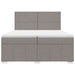 Pat box spring cu saltea, gri taupe, 200x200 cm, textil - WALTI WALTI