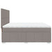 Pat box spring cu saltea, gri taupe, 200x200 cm, textil - WALTI WALTI