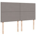 Pat box spring cu saltea, gri taupe, 200x200 cm, textil - WALTI WALTI