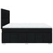 Pat box spring cu saltea, negru, 200x200 cm, textil - WALTI WALTI