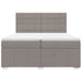 Pat box spring cu saltea, gri taupe, 200x200 cm, textil - WALTI WALTI