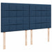 Pat box spring cu saltea, albastru, 200x200 cm, textil - WALTI WALTI